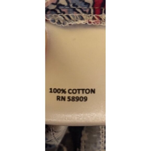 Allison‎ Daley Floral Print Button-Up Shirt XL 100% Cotton Multicolored Design - Picture 6 of 7